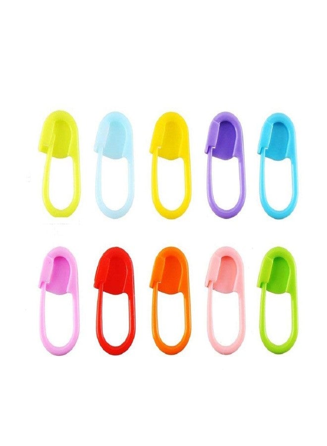 NTGS Plastic Locking Stitch Markers, Knitting Crochet Locking Stitch Markers Knitting Stitch Counter Crochet Stitch Needle Clip (25 Pcs, Multicolor) - Image 1